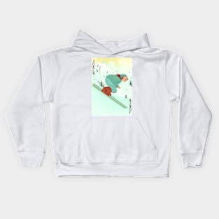 Ski Playing Card Kids Hoodie